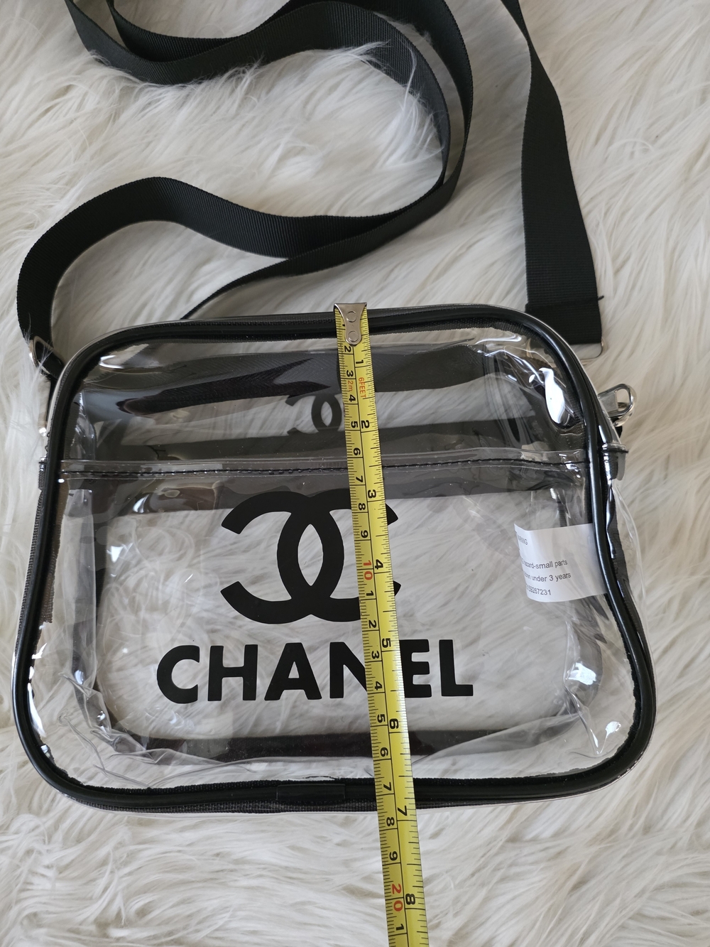 Clear PVC Crossbody Bag Transparent Bag Stadium Bag - Picture 7 of 10